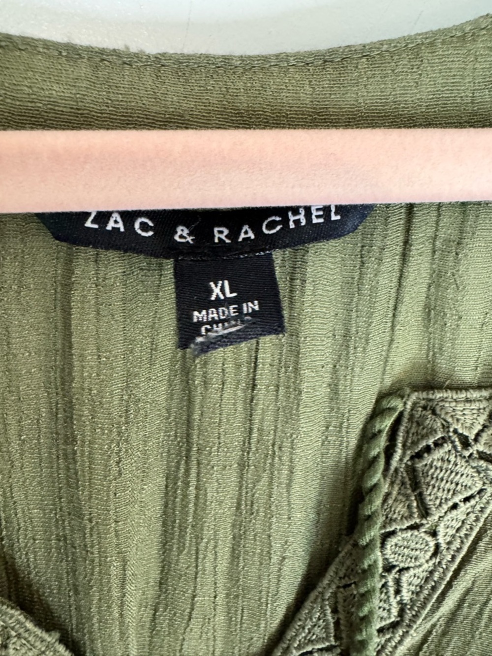 Zac &Rachel Olive Boho Top - Picture 4 of 7